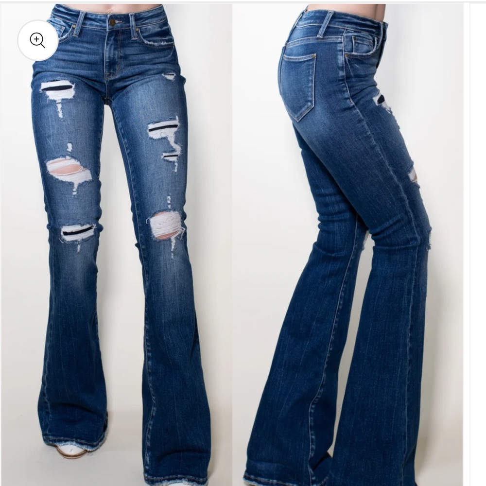 Bailey Made Boutique My Girl Patch Flare Jeans